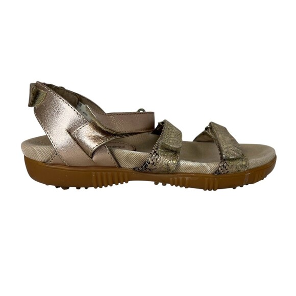 Sandbaggers Golf Comfort Womens 1112 Tracie Sandals  Size 7  Gold Adj Golf Shoes - Picture 6 of 10